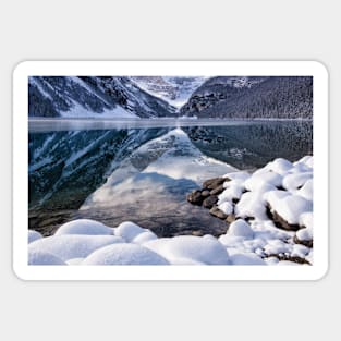 Snow-Framed Reflections Sticker